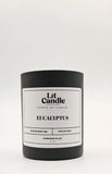Eucalyptus 8oz soy candle in black jar