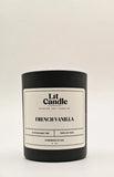 French Vanilla 8oz soy candle in black jar