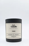 Sage 8oz soy candle in black jar