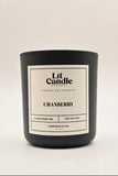 Cranberry 14oz soy candle in black jar