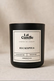 Eucalyptus 14oz soy candle in black jar