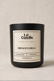 French Vanilla 14oz soy candle in black jar