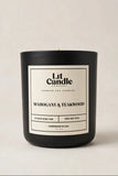Mahogany & Teakwood 14oz soy candle in black jar