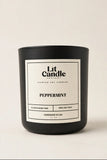 Peppermint 14oz soy candle in black jar