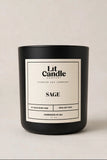 Sage 14oz soy candle in black jar