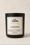 Sandalwood 14oz soy candle in black jar